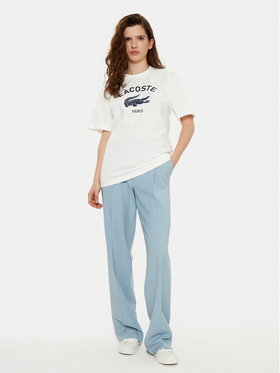 Lacoste Lacoste T-krekls TH2733 Écru Regular Fit