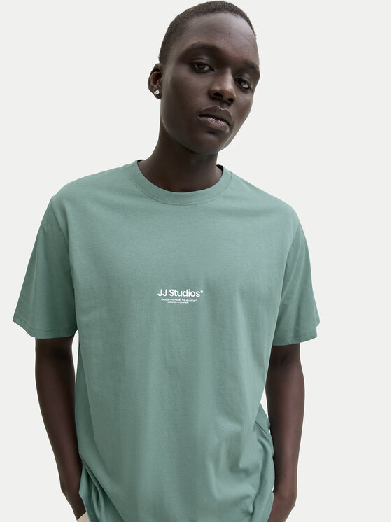 Jack & Jones Jack & Jones T-Shirt Paulos 12278787 Turkusowy Relaxed Fit