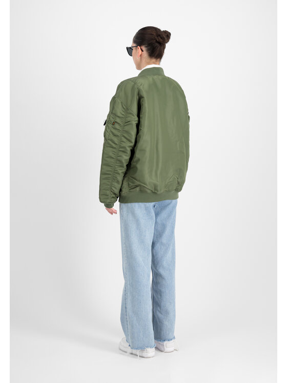 Alpha Industries Alpha Industries Kurtka bomber MA-1 Core Bomber Jacket Women Zielony Relaxed Fit