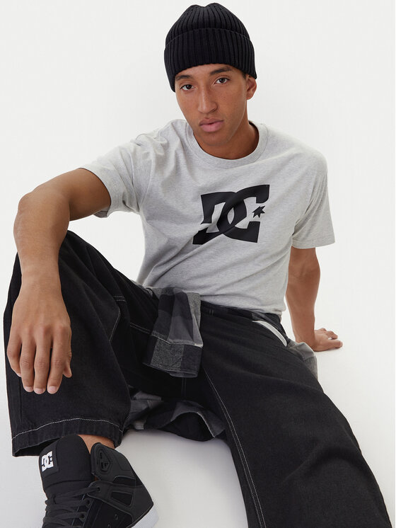 DC Shoes DC Shoes T-Shirt Star ADYZT05373 Szary Regular Fit