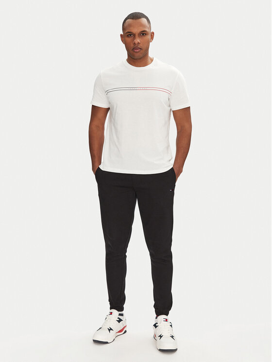 Tommy Jeans Tommy Jeans Pantaloni trening Flag DM0DM20473 Negru Slim Fit