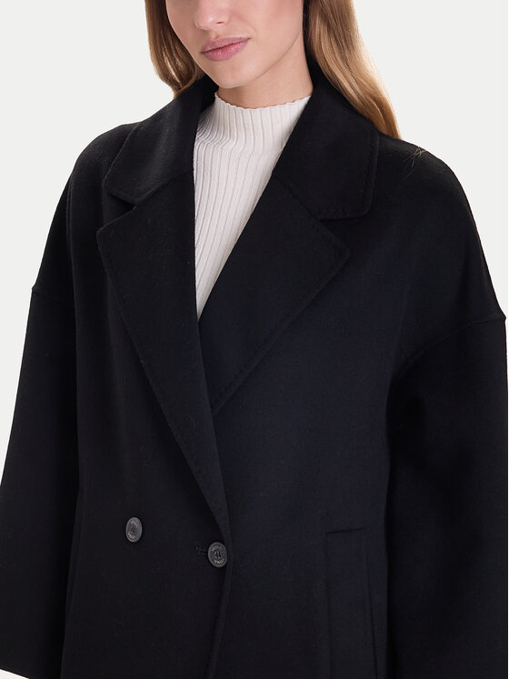 ViCOLO ViCOLO Volneni plašč TF0003 Črna Regular Fit