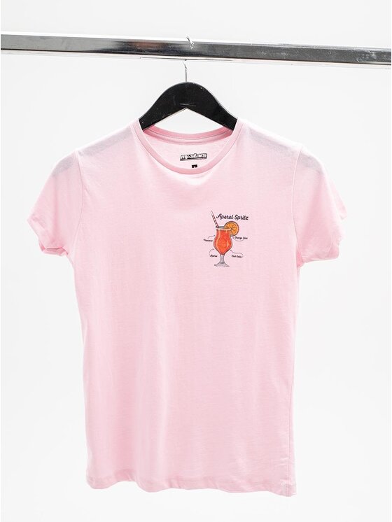 MyStars MyStars Komplet 2 t-shirtów Zestaw 2 T-Shirtów Damskich Biały Różowy MyStars Aperol M Biały Regular Fit