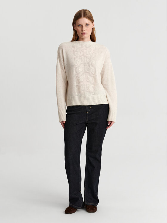 TATUUM TATUUM Sweter ALVERANA Kremowy Classic Fit