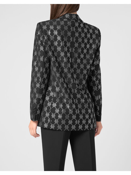 PHILIPP PLEIN PHILIPP PLEIN Marynarka 18789 Czarny Loose Fit