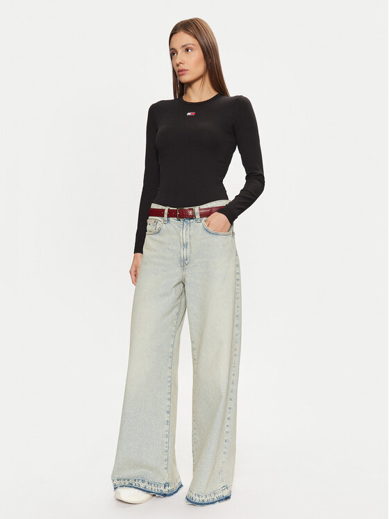 Tommy Jeans Tommy Jeans Bluza DW0DW20178 Črna Slim Fit