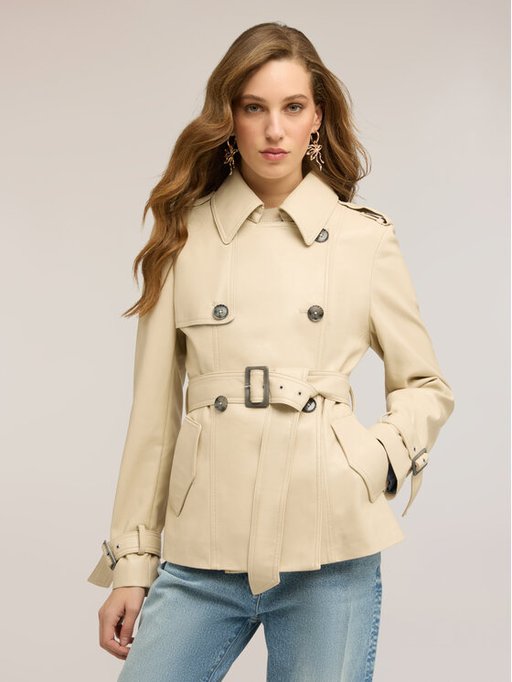 Motivi Motivi Giacca in similpelle R324Q001155N002 Crema Regular Fit