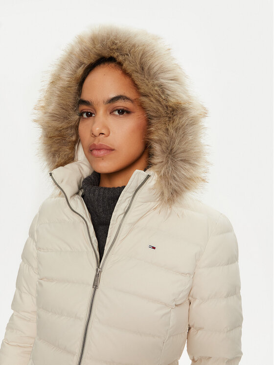 Tommy Jeans Tommy Jeans Daunenjacke Essential DW0DW18864 Écru Slim Fit