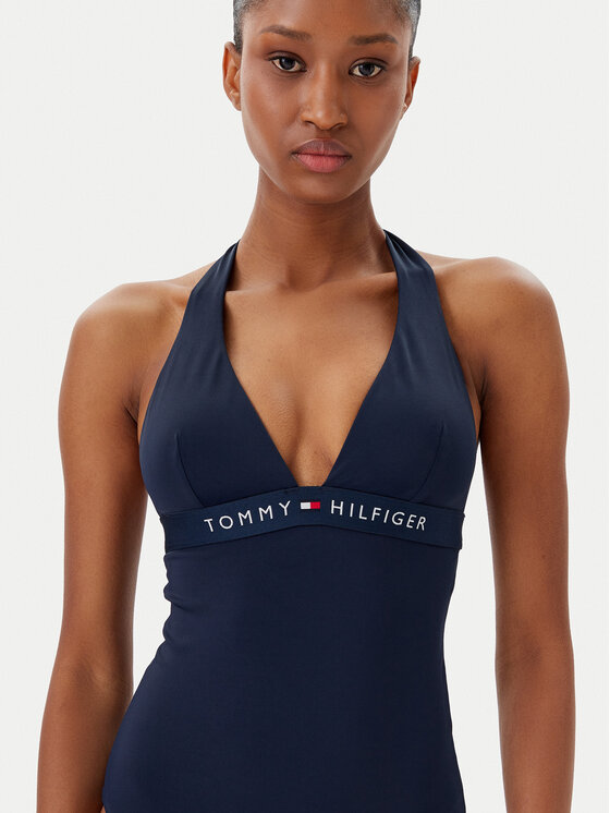 Tommy Hilfiger Tommy Hilfiger Jednodílné plavky UW0UW05850 Tmavomodrá