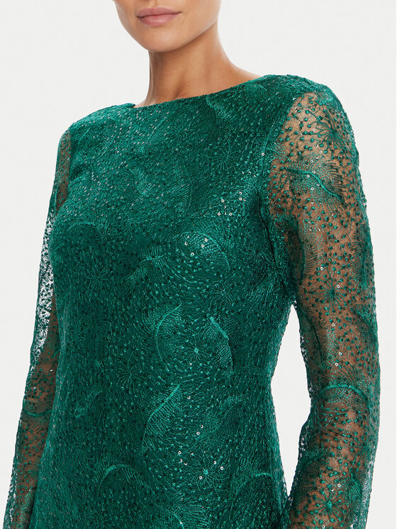 Bruuns Bazaar Bruuns Bazaar Sukienka koktajlowa Palm Yvona BBW4542 Zielony Regular Fit