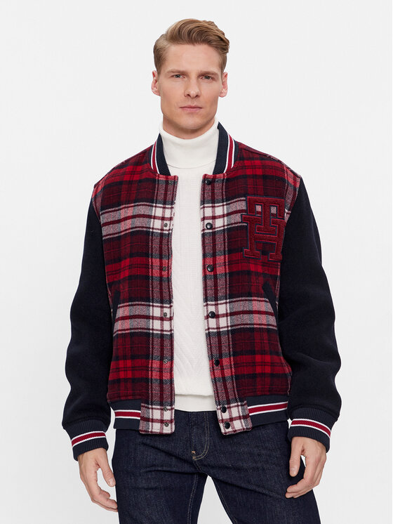 Tommy Hilfiger Bundy bomber Varsity MW0MW34023 Červená Regular Fit