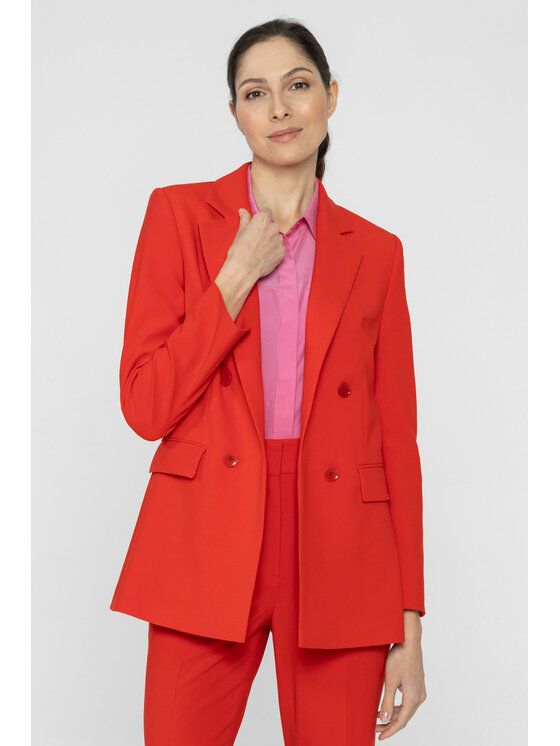 Deni Cler Milano Deni Cler Milano Marynarka W-DC-6014-D2-A2-30-1 Czerwony Regular Fit