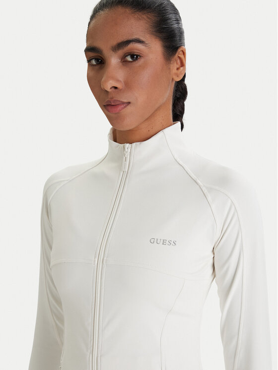 Guess Guess Džemperis ar kapuci V6RP15 KD952 Écru Slim Fit