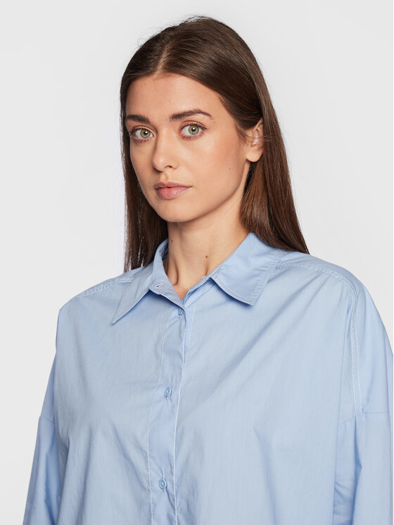 United Colors Of Benetton United Colors Of Benetton Krekls 5FCGDQ02F Gaiši zils Relaxed Fit