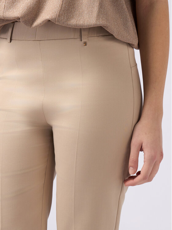 Oltre Oltre Spodnie materiałowe P789R208347N002 Écru Flare Fit