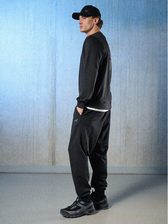 4F 4F Spodnie dresowe IN MOTION Czarny Regular Fit
