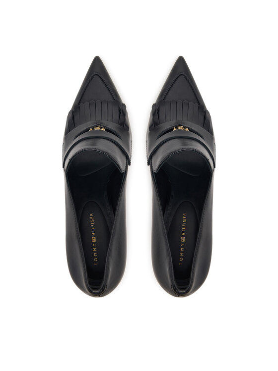 Tommy Hilfiger Tommy Hilfiger Aukštakulniai Th Penny Bar Pointy Pump FW0FW09529 Juoda