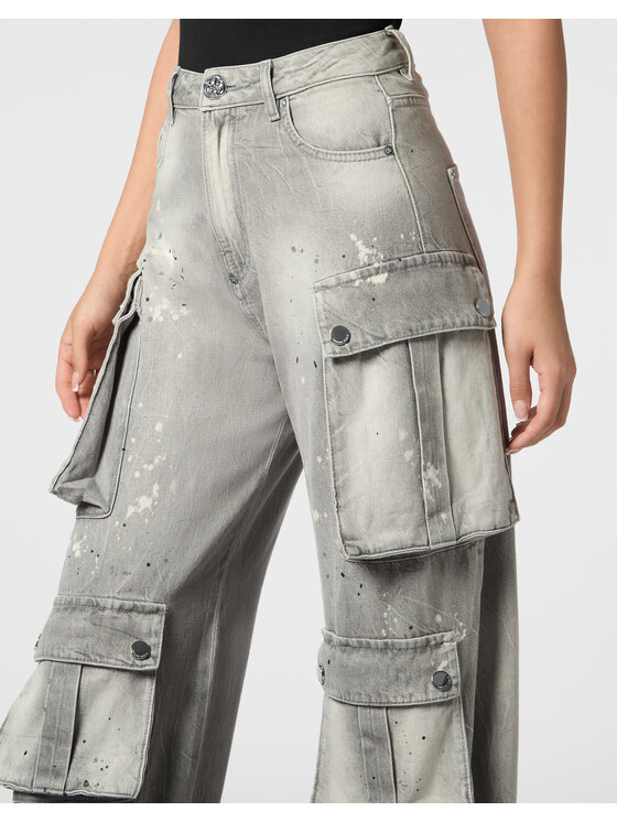 PHILIPP PLEIN PHILIPP PLEIN Jeansy 22669 Szary Cargo Fit