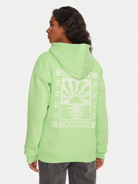 Roxy Roxy Світшот Surf Stoked ERJFT05021 Зелений Regular Fit