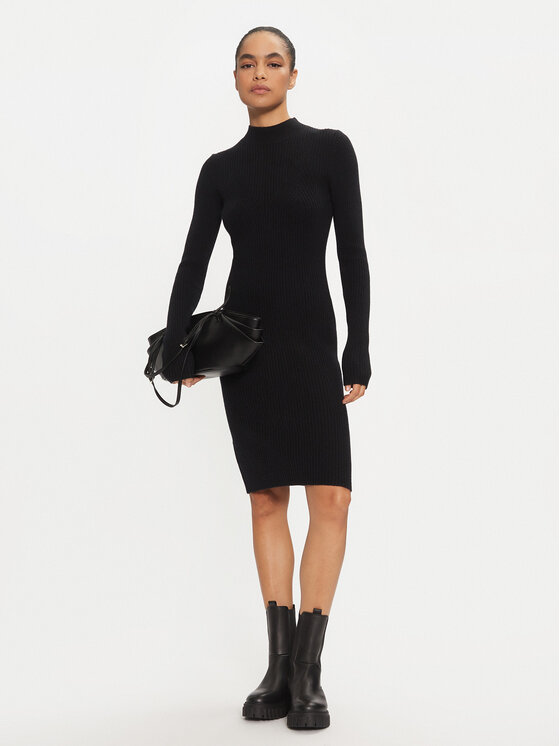 Calvin Klein Calvin Klein Úpletové šaty K20K207499 Čierna Slim Fit