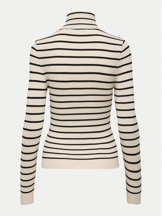 ONLY ONLY Bluză cu gât Karol 15165075 Bej Slim Fit