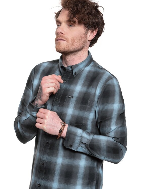 Lee Lee Camicia BUTTON DOWN Grigio Regular Fit