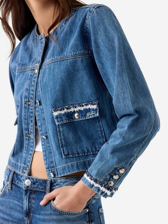 Guess Guess Bunda pro přechodné období 182695 Modrá Classic Fit