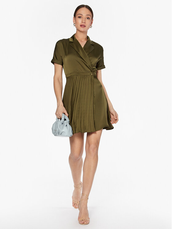 Liu Jo Liu Jo Rochie tip cămașă WA3462 T3481 Verde Regular Fit