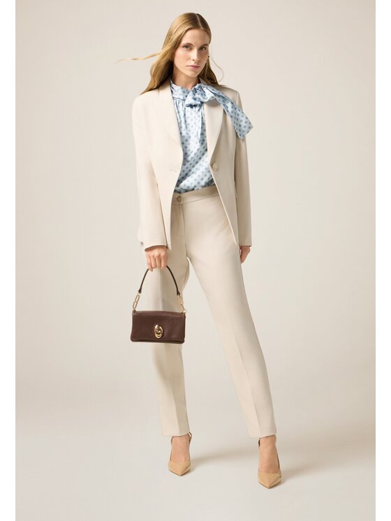 Oltre Oltre Giacca outdoor Q796R104589N011 Écru Regular Fit