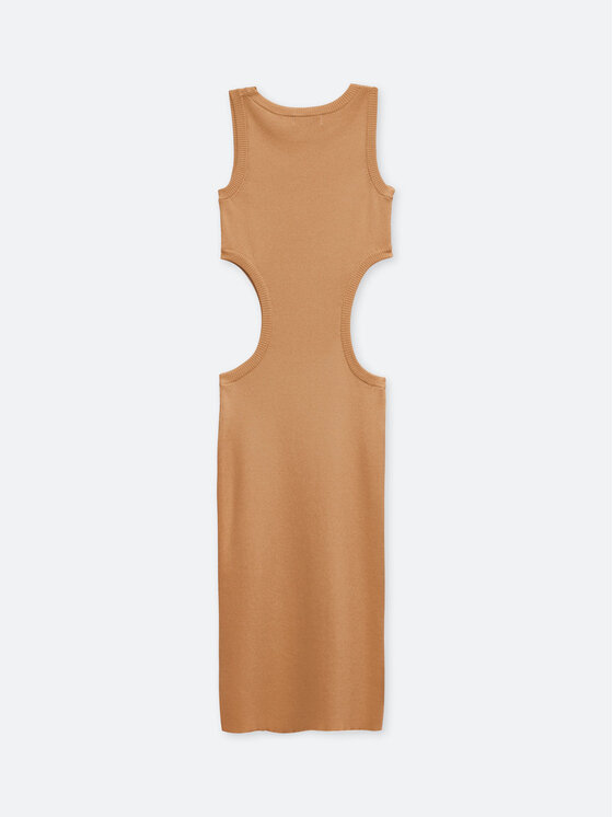 Simple Simple Sommerkleid SUD015 Braun Slim Fit