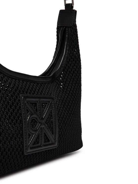 Calvin Klein Calvin Klein Geantă Emblem Mesh Shoulder Bag LV04F3381G Negru