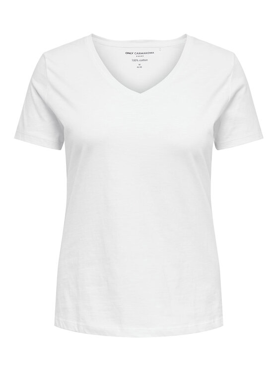 ONLY Carmakoma ONLY Carmakoma Tricou 15285965 Alb Regular Fit