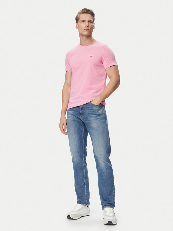 Tommy Jeans Tommy Jeans T-shirt DM0DM04411 Svijetlo roza Slim Fit