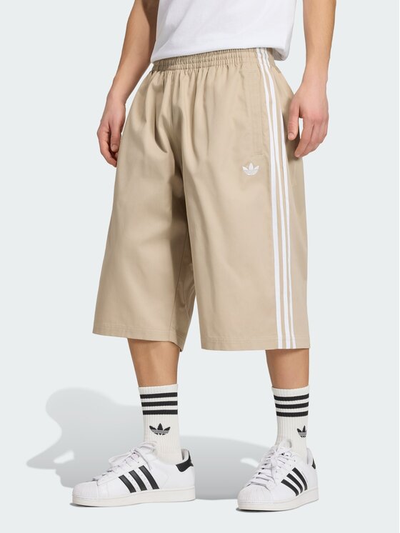 adidas adidas Kratke hlače iz tkanine 169001 Bež Oversize