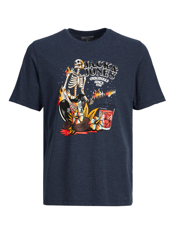 Jack & Jones Jack & Jones T-Shirt Beach Bone 12234309 Σκούρο μπλε Standard Fit