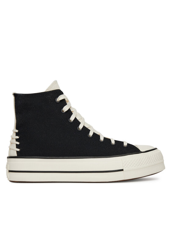 Női Tornacipő Converse, Méret: 41.5, Fekete, Chuck Taylor All Star Lift Platform Crafted Laces A12552C