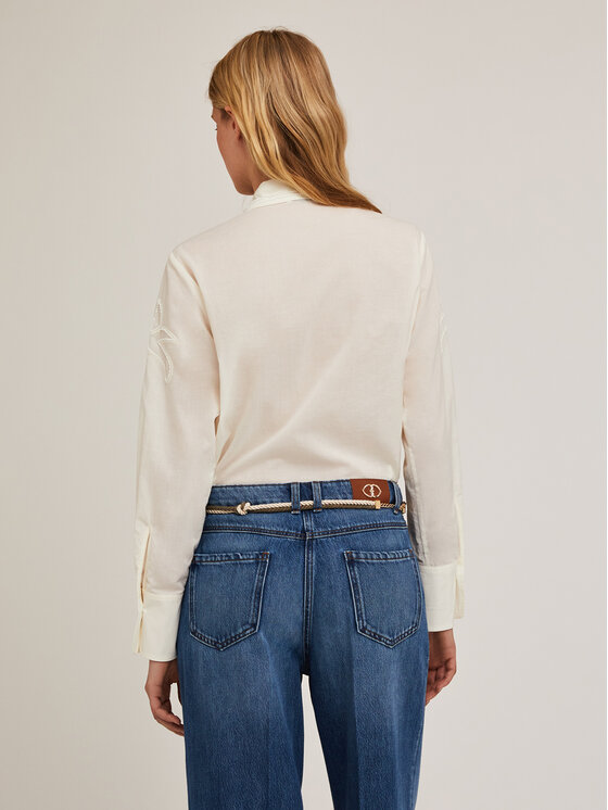 Motivi Motivi Camicia 5221Q000786N011 Bianco Regular Fit