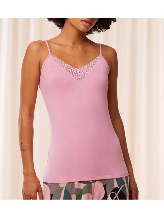Triumph Triumph Koszulka piżamowa Aura Spotlight Camisole Różowy Comfort Fit