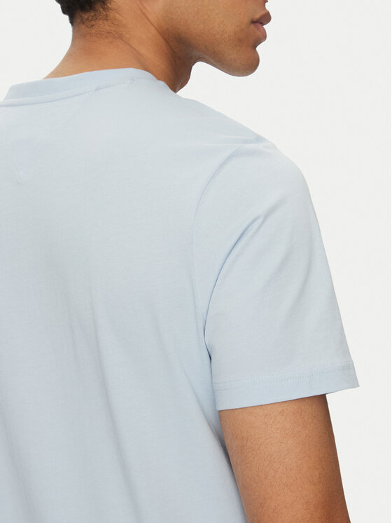 Tommy Hilfiger Tommy Hilfiger T-Shirt Flag Box MW0MW38636 Světle modrá Regular Fit