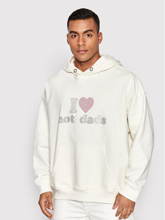 2005 2005 Mikina Unisex Hot Dads Hoodie Écru Regular Fit