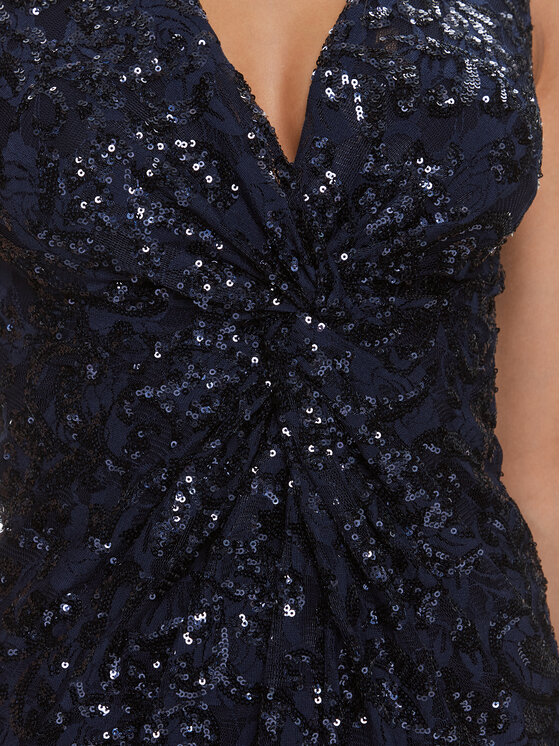 Rinascimento Rinascimento Vakarinė suknelė CFC0117530003 Tamsiai mėlyna Slim Fit