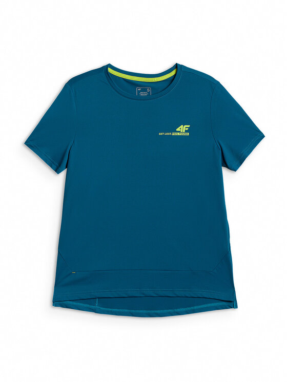 4F 4F Koszulka rowerowa GET LOST FEEL FOUND Turkusowy Regular Fit