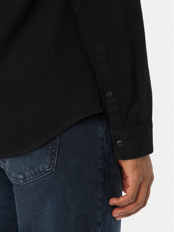 HUGO HUGO Hemd Egrin 50566885 Schwarz Regular Fit