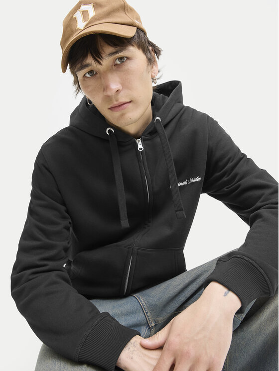 Jack & Jones Jack & Jones Mikina Norrebro Emb 12282901 Čierna Regular Fit
