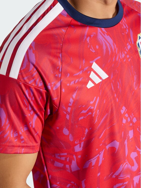 adidas adidas Koszulka techniczna Costa Rica Czerwony Slim Fit