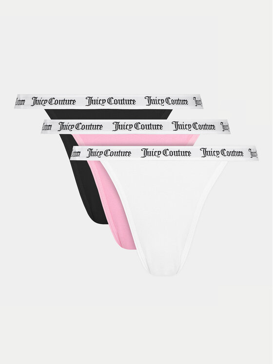 Juicy Couture Set 3 perechi de chiloți de damă clasici JCLBR223520 Colorat
