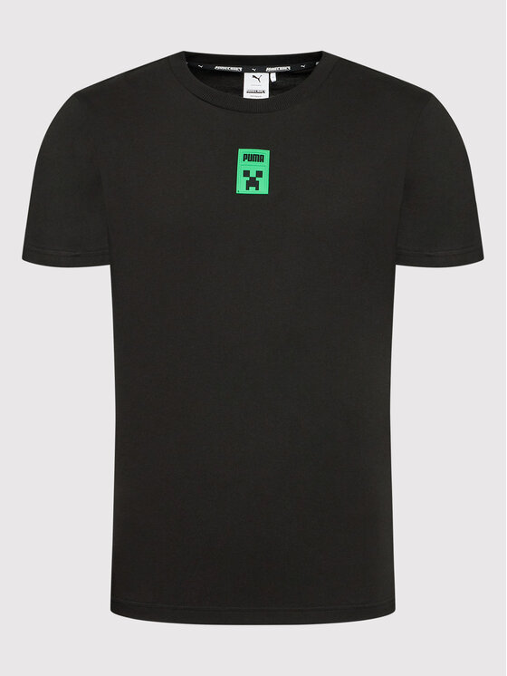 Puma Puma T-Shirt MINECRAFT Graphic 534374 Czarny Regular Fit