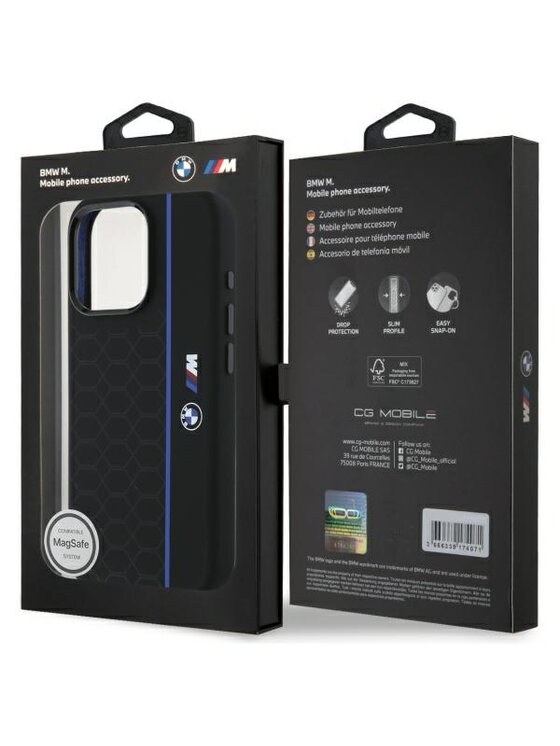 BMW Motorsport BMW Motorsport Etui na telefon Apple iPhone 16 Pro Max Czarny