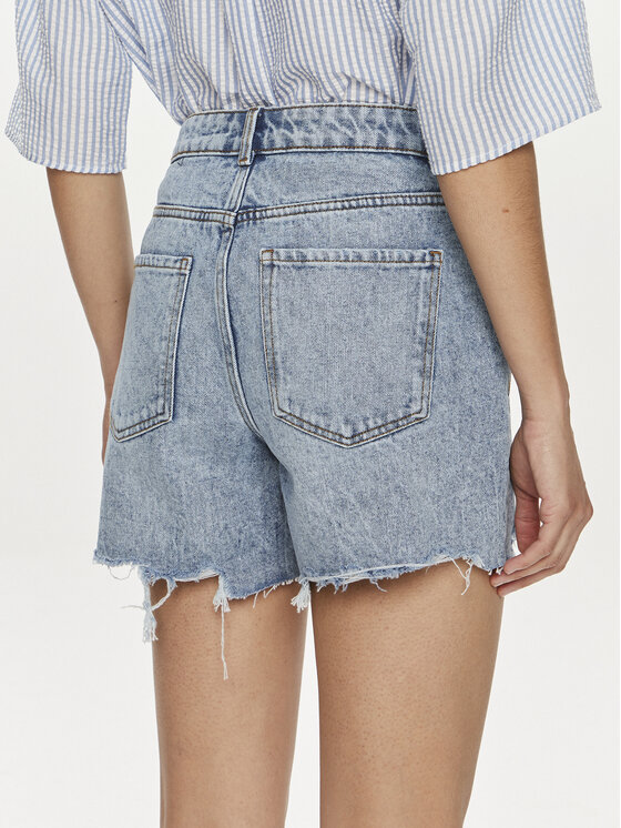 Noisy May Noisy May Jeans kratke hlače Lou 27029402 Modra Straight Fit