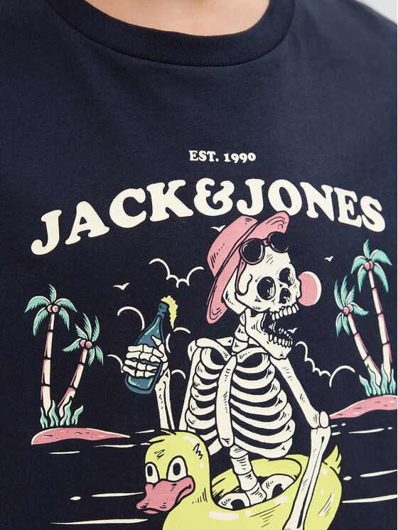 Jack&Jones Junior Jack&Jones Junior Marškinėliai Elijah 12269825 Tamsiai mėlyna Regular Fit